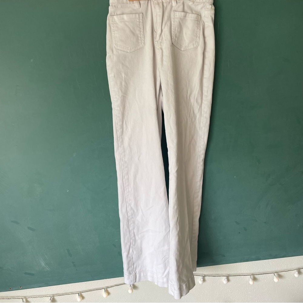 Blue Blush White Wide Leg Jeans